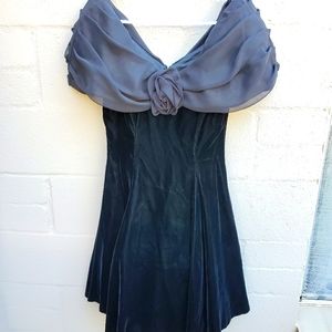 Positively Ellyn Vintage Black Velvet Dress